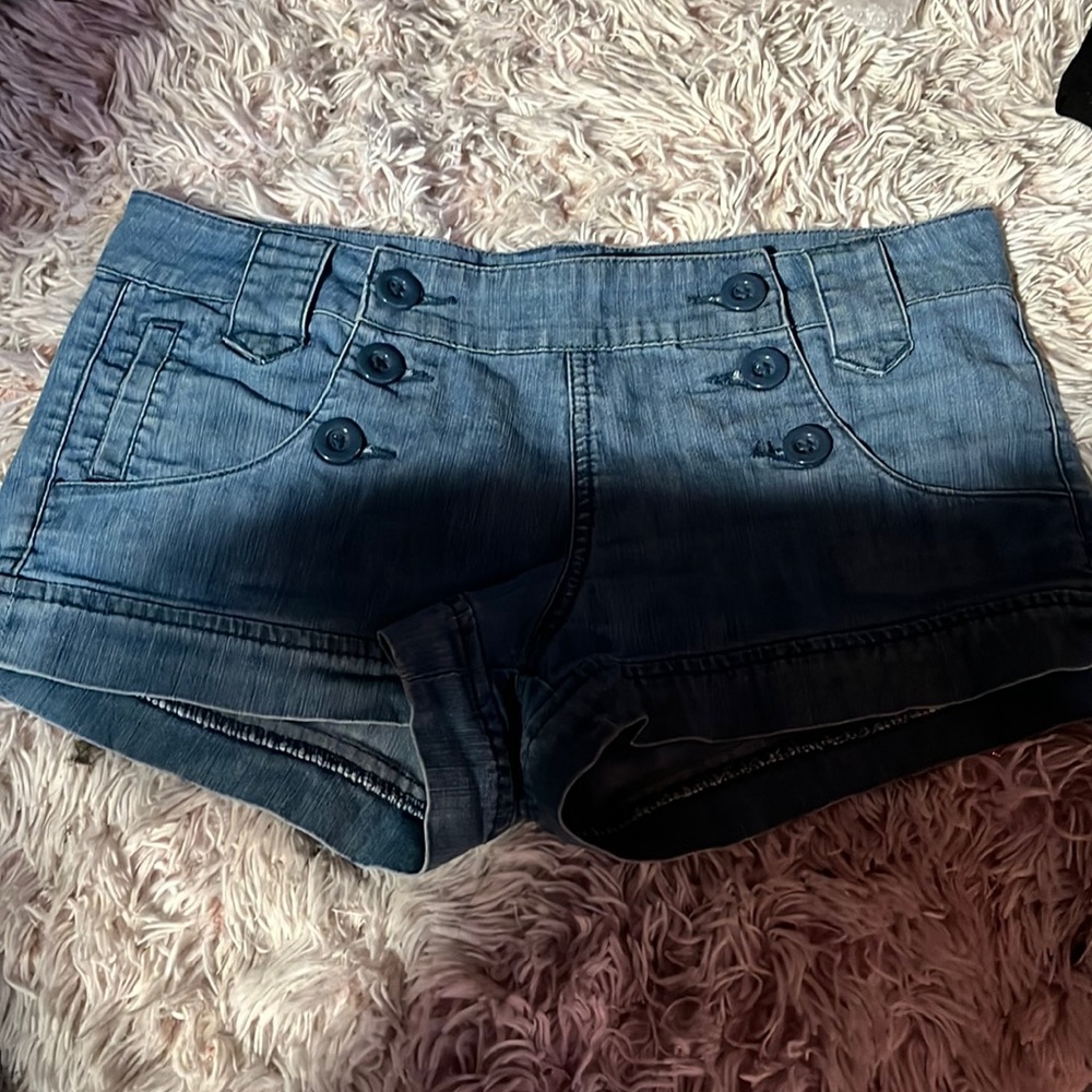 forever 21 low rise booty shorts denim